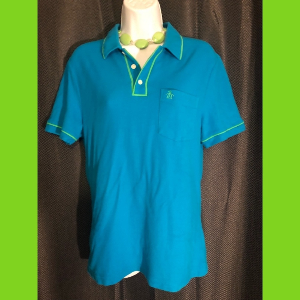An Original Penguin Polo Blue & Green